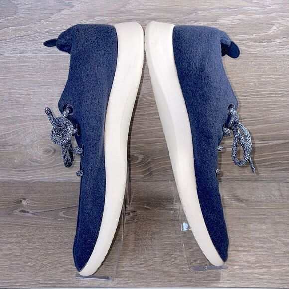 Allbirds Merino Wool Runners Mens Size 11 Tuke Midnight Cream Sneakers - Picture 9 of 12